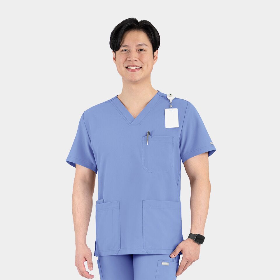 Momentum-by-Maevn_5802-Mens4PocketV-NeckTop-CeilBlue-CBL-01-Maevn-Scrubs.jpg