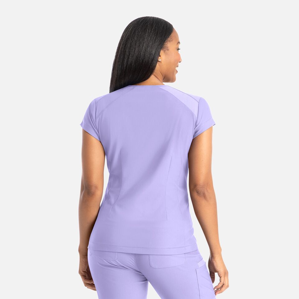 Embrace-by-Maevn_2501-Zoe-BandedV-NeckTop-MistyLilac-MYL-02-Maevn-Scrubs