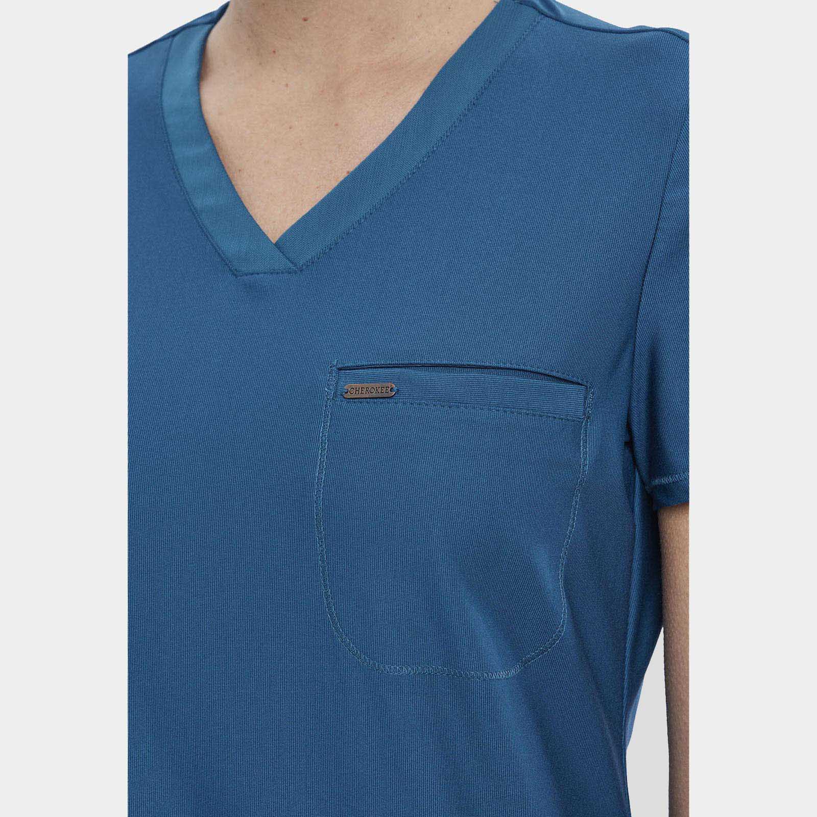 Tuckable-V-Neck-Top-Form-BY-Cherokee-CK819-Caribbean-Blue-05.jpg
