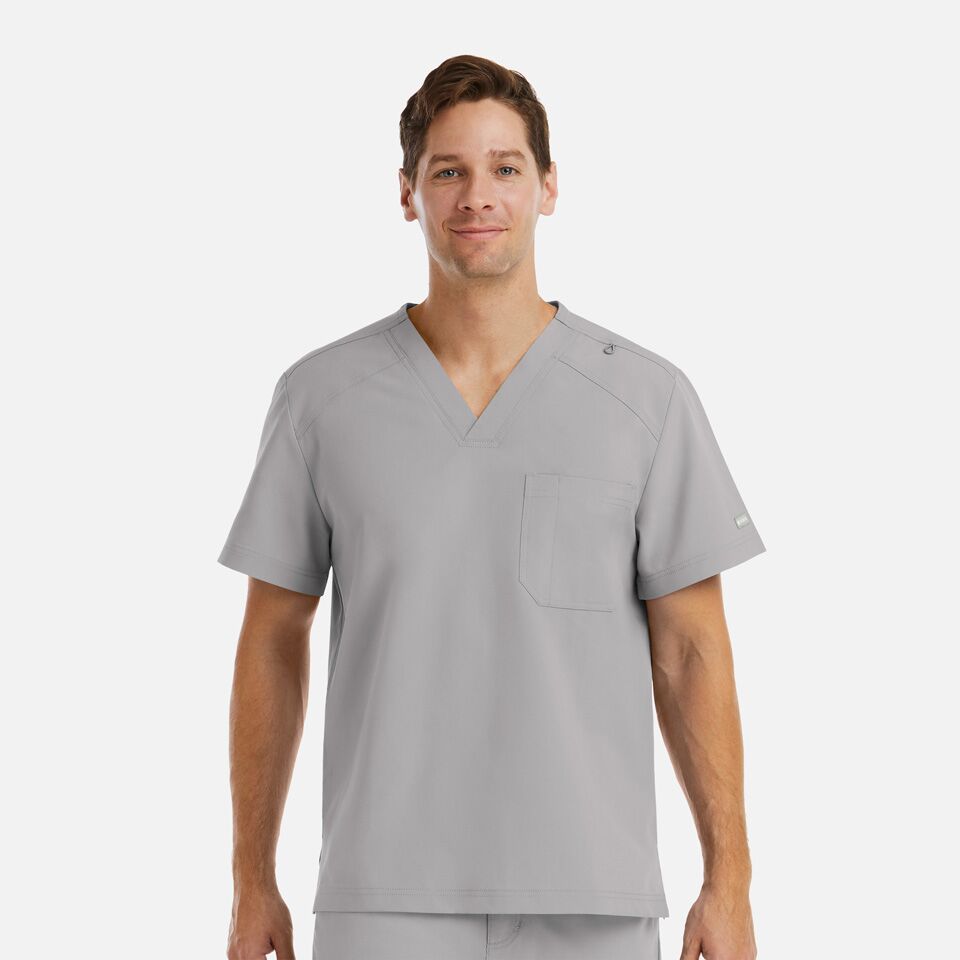Momentum-by-Maevn_5801-MensTuckableV-NeckTop-QuietGrey-QGR-01-Maevn-Scrubs.jpg Momentum by Maevn 5801 MensTuckableV NeckTop QuietGrey QGR 01 Maevn Scrubs